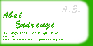 abel endrenyi business card